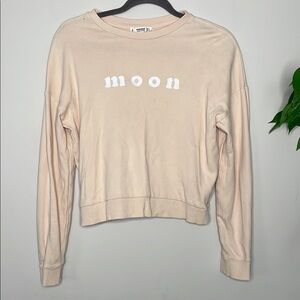 Mango Peach Crew Neck Sweater